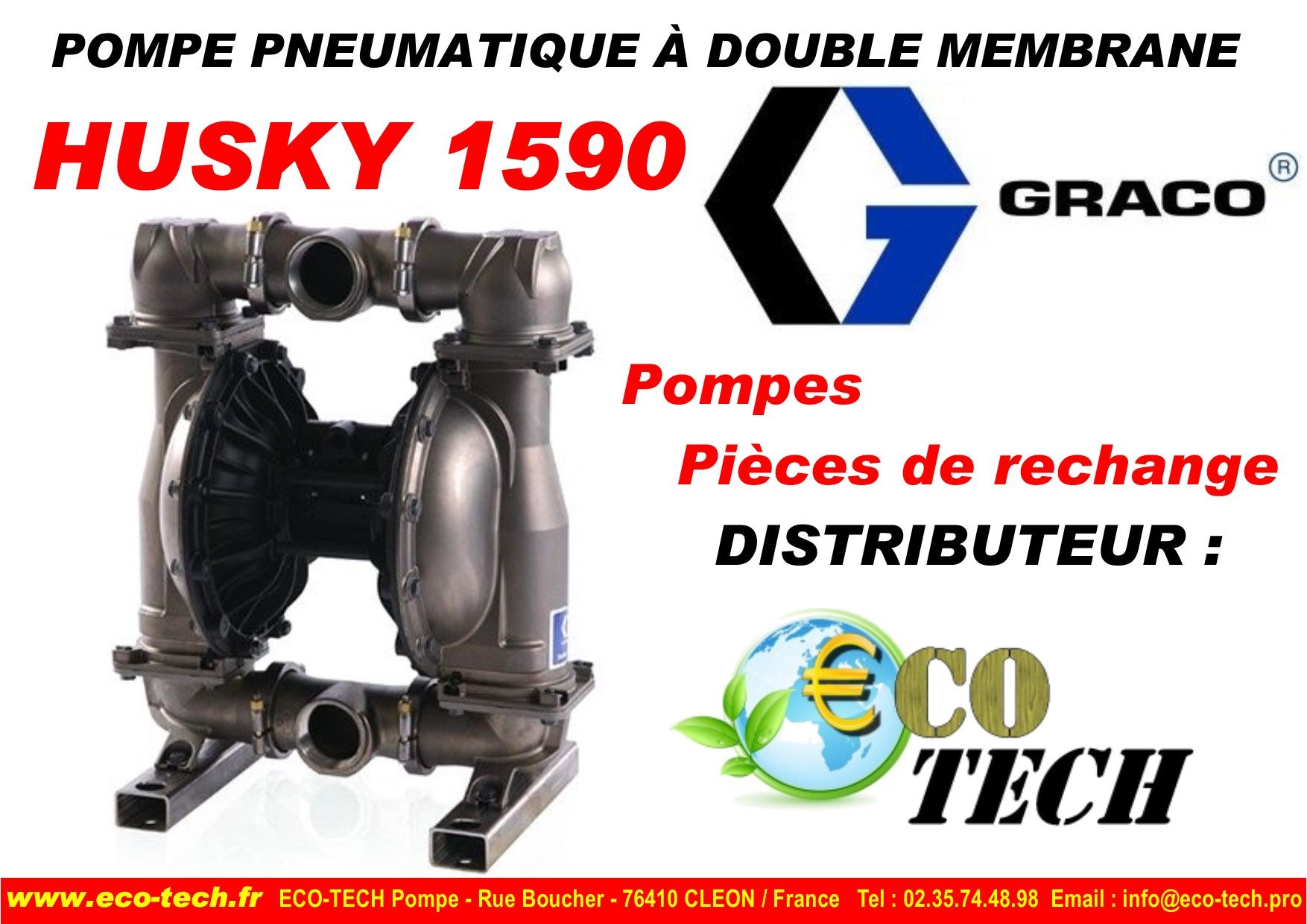 Pompe pneumatique à double membrane husky 1590  graco angouleme calvados_0