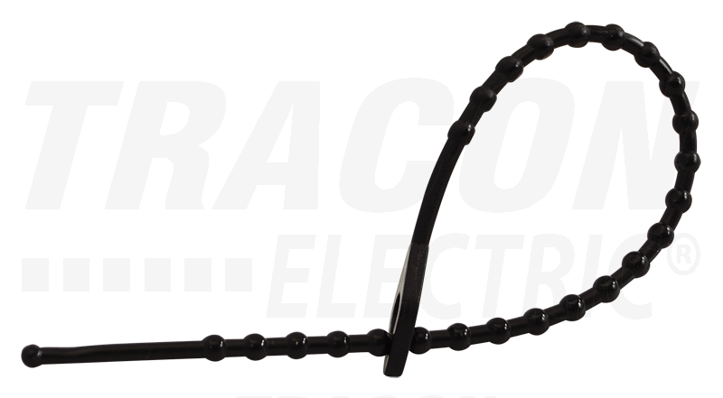 Serre-câble desserrable a perles, noir 150×2mm, d=8-35mm, pe_0