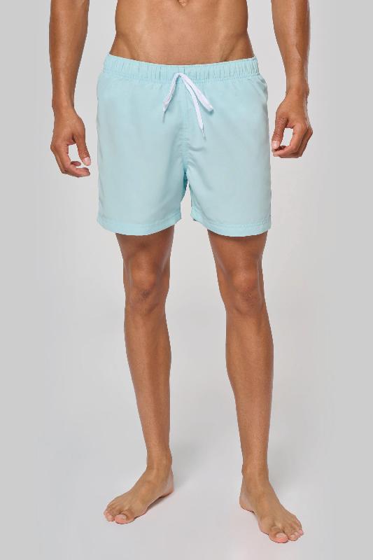 Short de bain PROACT - Réf: PA169 - 100% polyester, toucher peau de pêche, ceinture élastiquée avec cordon contrasté_0