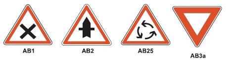 Signalisation d'intersection et de priorité type AB - Panneaux Classe 1, 2 et 2 DG - Gamme de 500 mm à 1500 mm_0