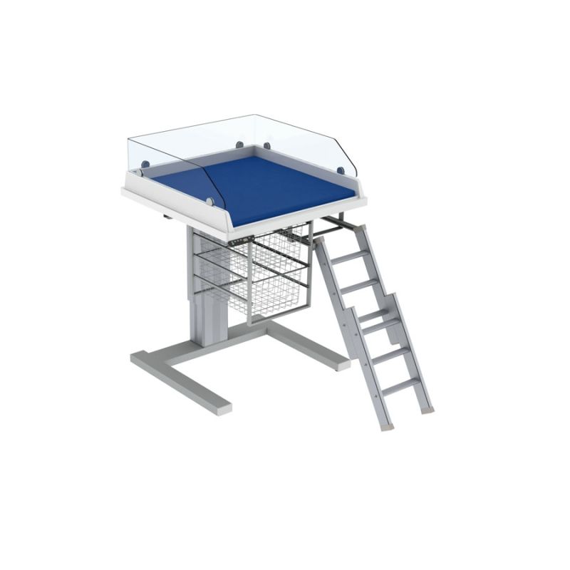 Table à langer pour handicapé - Granberg - électrique 333-080-112 - hauteur variable 72-112 cm - plan 80x80 cm avec matelas_0