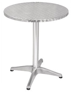 Table bistro en acier inoxydable - ronde ou carrée - hauteur 720mm - intérieur et extérieur_0