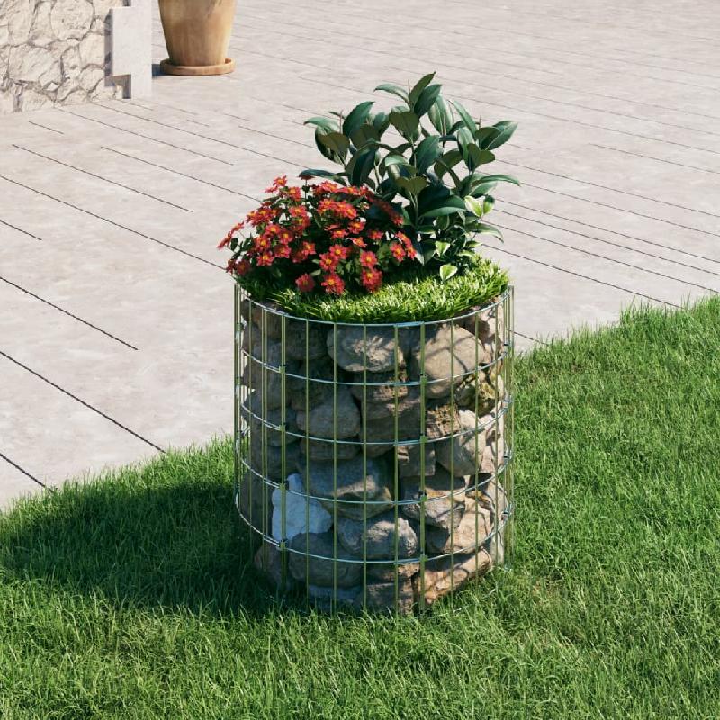 Vidaxl poteau à gabion circulaire acier galvanisé ø50x50 cm 152015_0