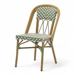Bistromania Chaise de terrasse TROCA - Tressage vert et blanc - EA151_0