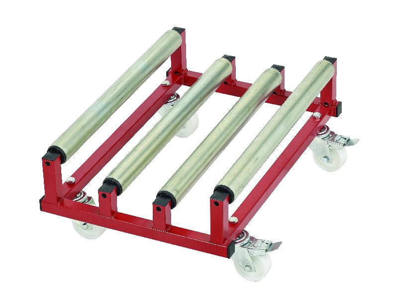 Chariot dérouleur Romus - 260 kg - 4 roulettes avec blocage et tubes à roulement à billes_0