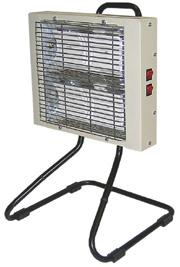 Chauffage radiant à infrarouge mobile portable CQSC 30 - 3 kW - 2 plaques céramiques - 230 V_0