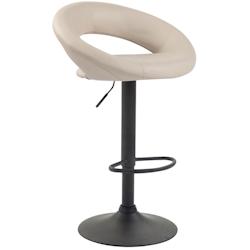 CLP Tabouret de bar Olinda en similicuir Crème/Noir - beige polyester 315789_0