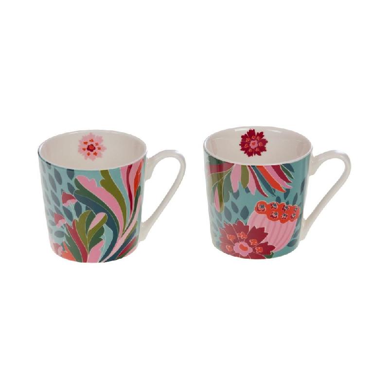 Coffret de 2 mugs Isaline -  Multicolore Rond Porcelaine Amadeus 9.5x9.5 cm - multicolore porcelaine 3520071972657_0