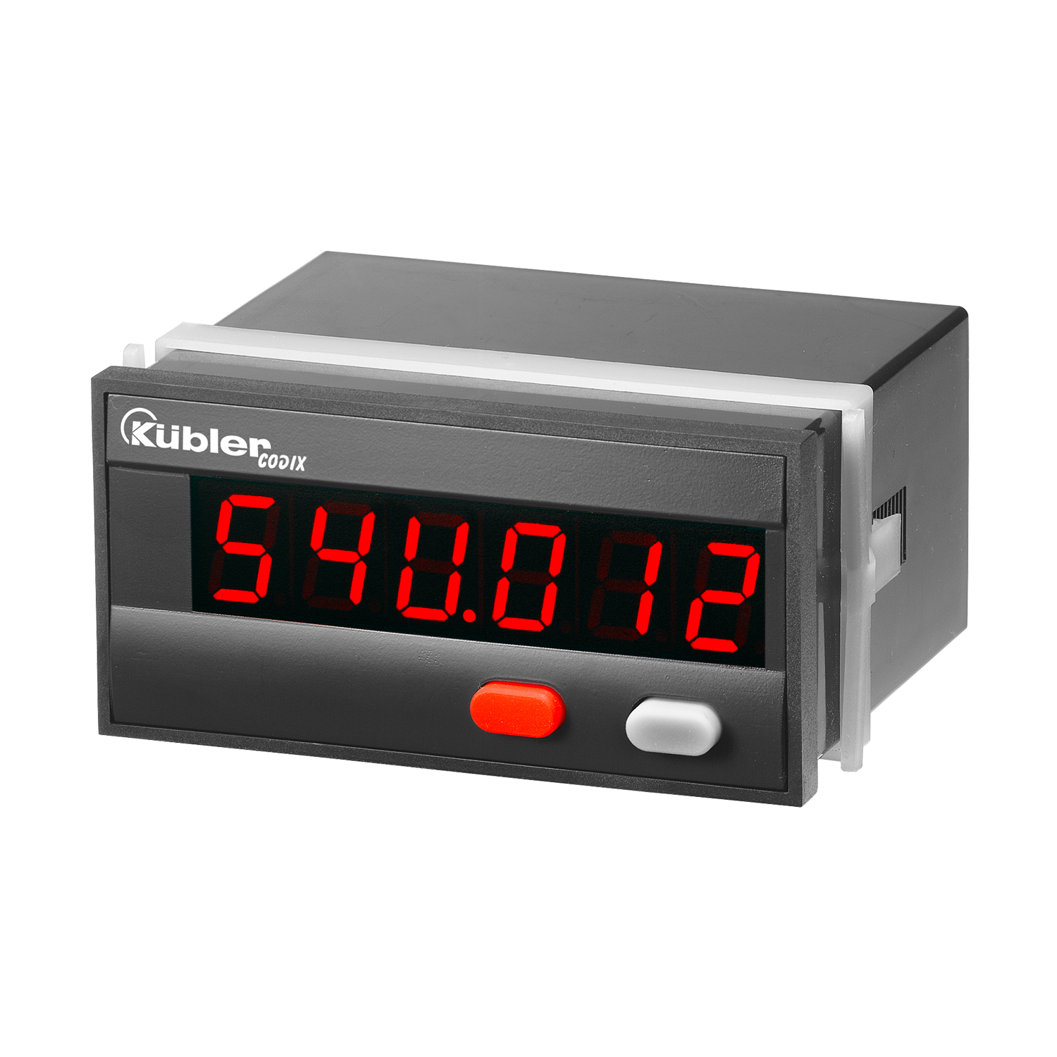 Compteur double universel Codix 54U - impulsion/horaire avec affichage LED et format 48x96 mm_0
