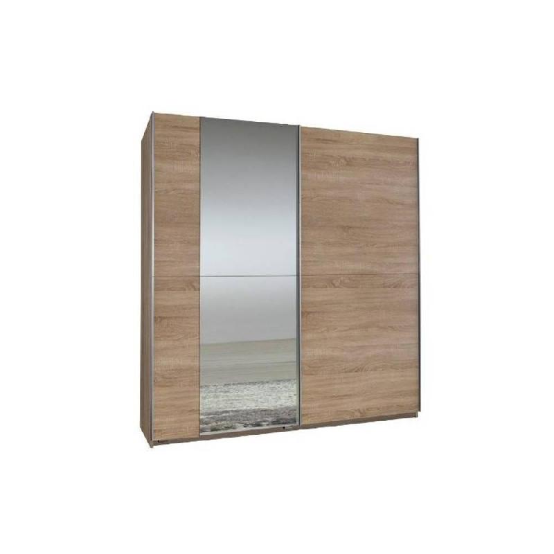 DRESSING 2 PORTES COULISSANTES 1 MIROIR FLOYD 179 CM CHÊNE_0