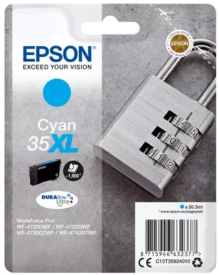 Epson Padlock Singlepack Cyan 35XL DURABrite Ultra Ink_0