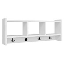 Etagère murale avec niches et patères Star Hanah Home - blanc 8683342169288_0