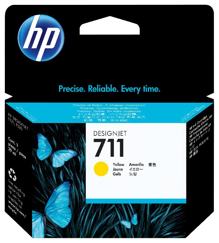 HP 711 cartouche d'encre DesignJet jaune, 29 ml_0