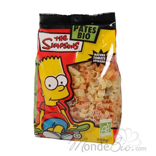 KALIBIO - PÂTES BIO LES SIMPSONS NATURE TOMATE EPINARD 500GR