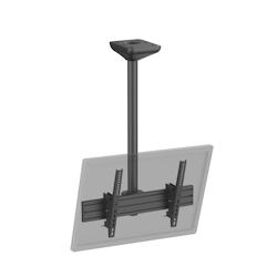 KIMEX Support TV plafond inclinable 1 écran 43''- 55'' Hauteur 100 cm noir - noir 3700685426283_0