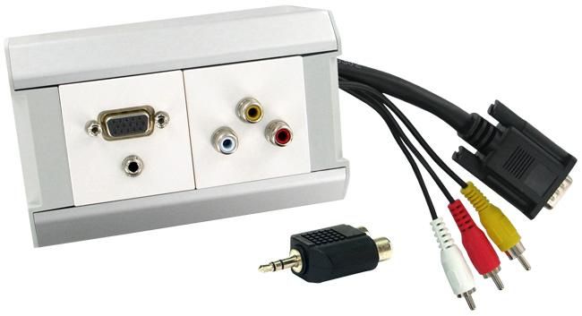 KIT DÉPORT VIDÉOPROJECTEUR VGA/VIDÉO/AUDIO 10 MÈTRES