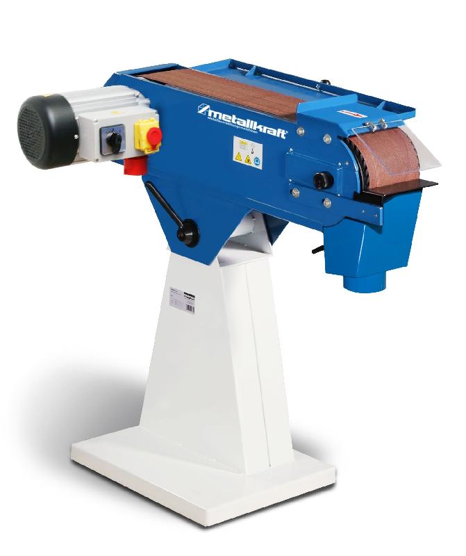 Ponceuse à bande pour métaux 150x2000 mm 14,5-29 m/s 2,2/2,8 kW 400V frein moteur arrêt d'urgence 2 vitesses Metallkraft MBSM150-200-2_0