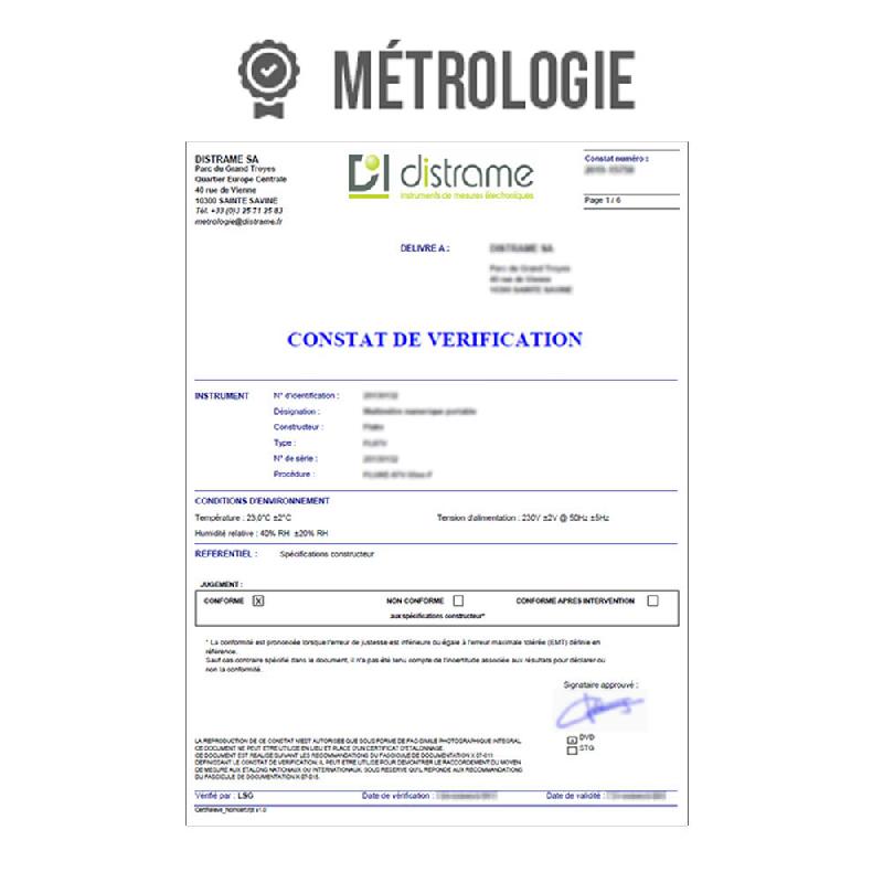 PV-FI2000-2 - Constat de vérification pour pince multimètre FI 2000-2 - Marque FI-METRO_0