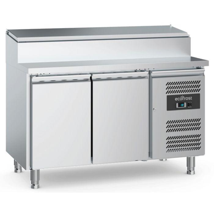 Saladette 2 portes tropicalisée pour 6 bacs gn1/3 couvercle inox - 7950.5190_0