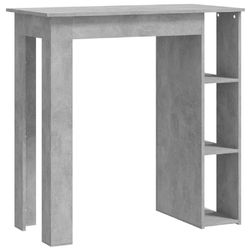 Table de bar avec étagère Gris béton Bois d'ingénierie Modèle Helios Panorama Vent Plus - Bois manufacturé 809462_0