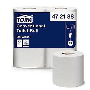 Tork Universal Papier toilette double épaisseur gaufré Blanc - 48 rouleaux standards de 200 feuilles_0