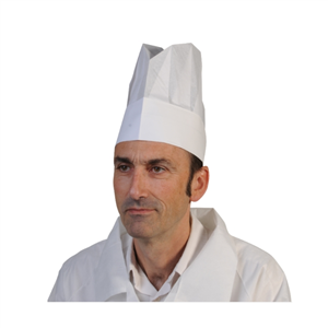 10 TOQUES PAPIER PLISSÉS RÉGLABLES 230 MM