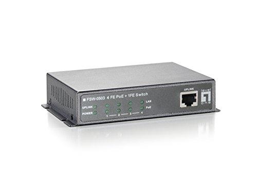 LevelOne FSW-0503 - Commutateur réseau non-géré avec 4 ports PoE 10/100BASE-TX et budget de puissance 61.6W_0