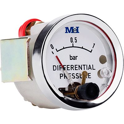 6932681000 - Manomètre différentiel pour filtre de piscine - Ø 50 - Pression 2,5 % - Connexions en laiton_0