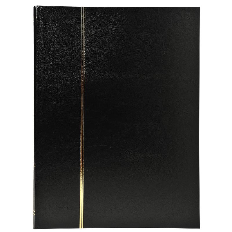 ALBUM DE TIMBRES SIMILI-CUIR 64 PAGES NOIRES - 22,5X30,5 CM - NOIR