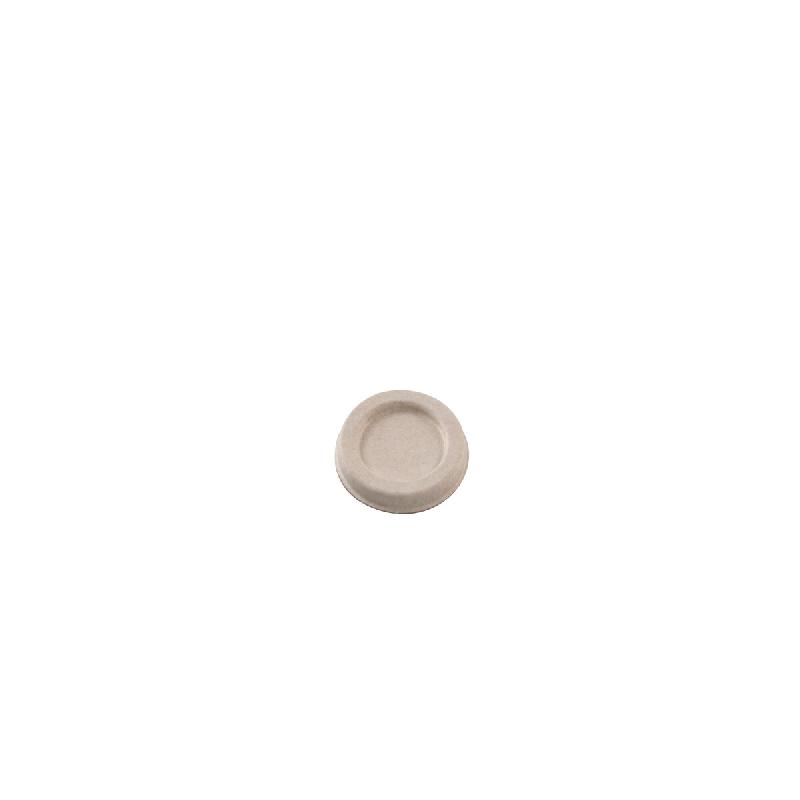 Betik Ecoline – 3000 unités – Couvercle rond bagasse naturel – Ø 60 mm – pour Pot à sauce 60 ml - beige Bagasse 1010954_0