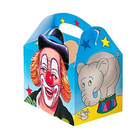 BOÎTE REPAS ENFANT MOTIF CIRQUE 17X16X10 CM (VENDU PAR 300)