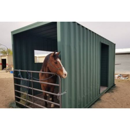 Box à chevaux en conteneur maritime de 20' pieds high cube - abri sécurisé et durable avec sellerie_0
