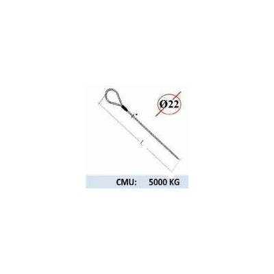CÂBLE 1 BOUCLE MANCHONNÉE - DIAMÈTRE : 22 MM