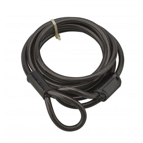 CÂBLE ANTIVOL GAINÉ PVC - 6 MM - LONGUEUR 1,80 M - TWISTY FTH THIRARD