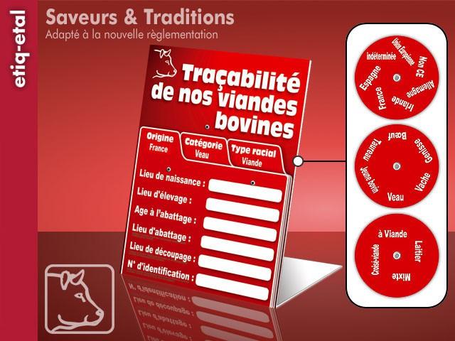 CHEVALETS TRAÇABILITÉ VIANDE BOVINES
