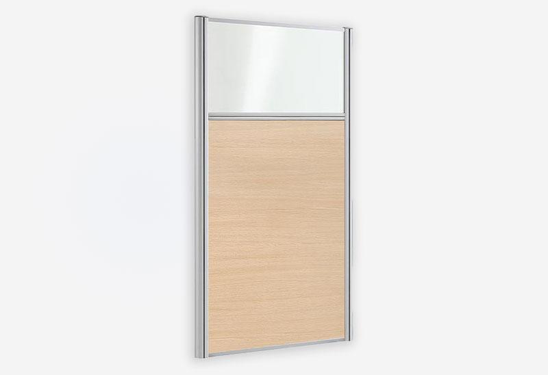 Cloison de séparation vitrée et bois - 160-cm,81-cm_0