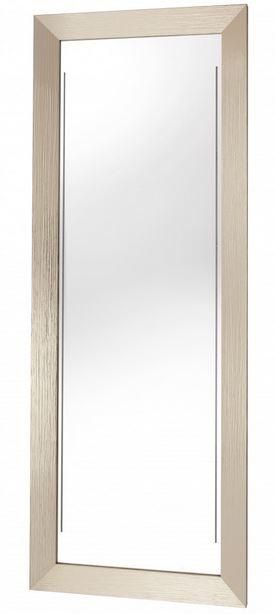 Coiffeuse murale Eden 1 place - structure mélaminé avec miroir encadrement bois stratifié - 74 x 7 x 190 cm_0