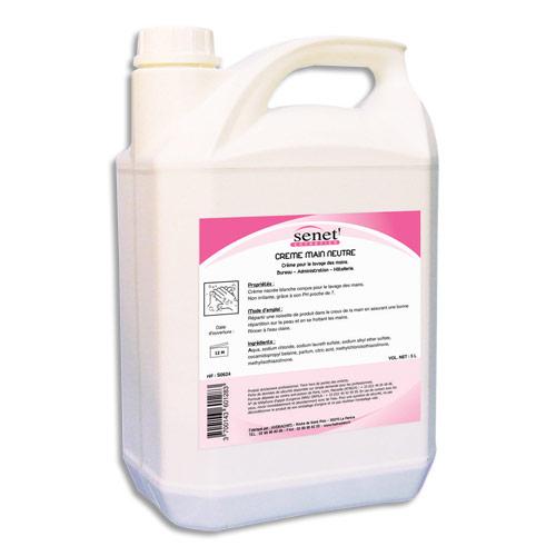 CREME LAVANTE DOUCE POUR LES MAINS - PARFUM NEUTRE - BIDON DE 5L