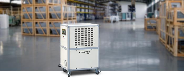 Déshumidificateur industriel à condensation DH 95 S - 130L/jour - Pompe intégrée 4m - Trotec_0