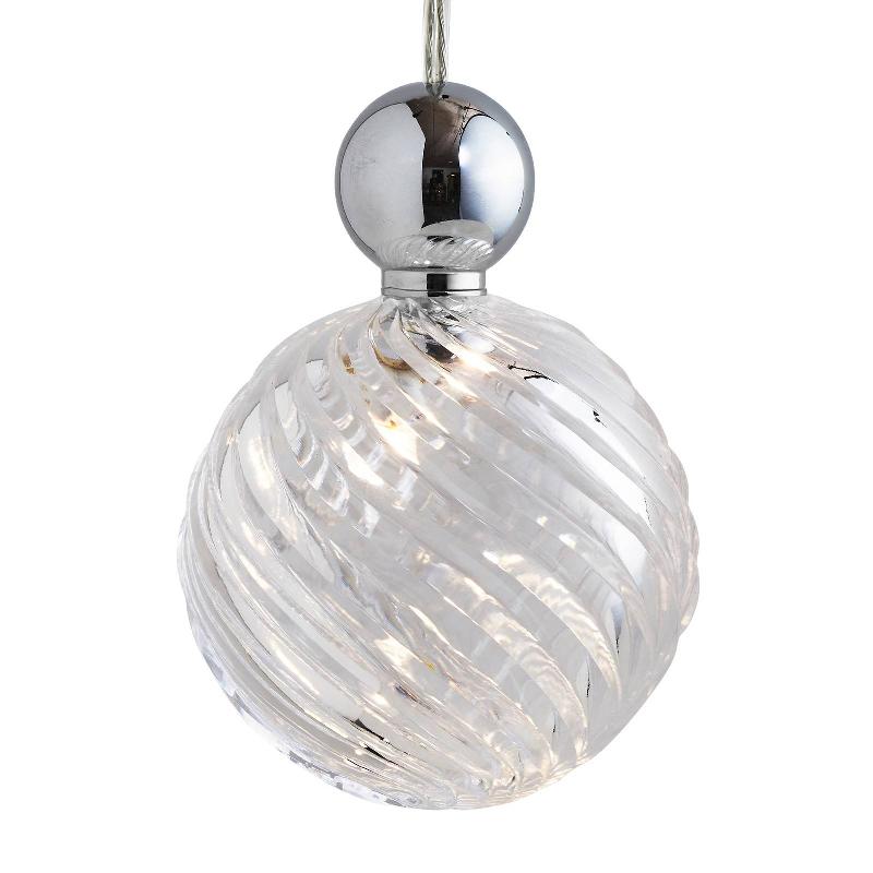 EBB & FLOW UVA L BALLE SUSPENDUE ARGENTÉE CLAIRE SWIRL
