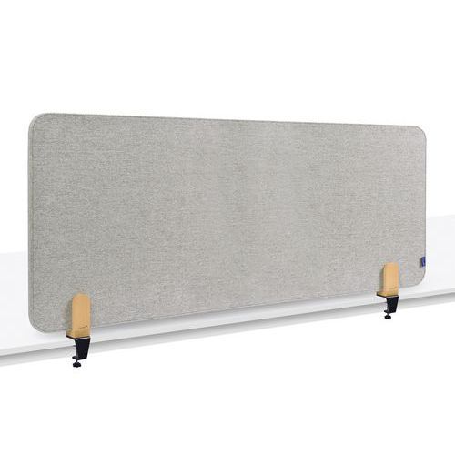 ELEMENTS SÉPARATEUR DE BUREAU ACOUSTIQUE 60X160CM GRIS CLAIR PINCE - LEGAMASTER