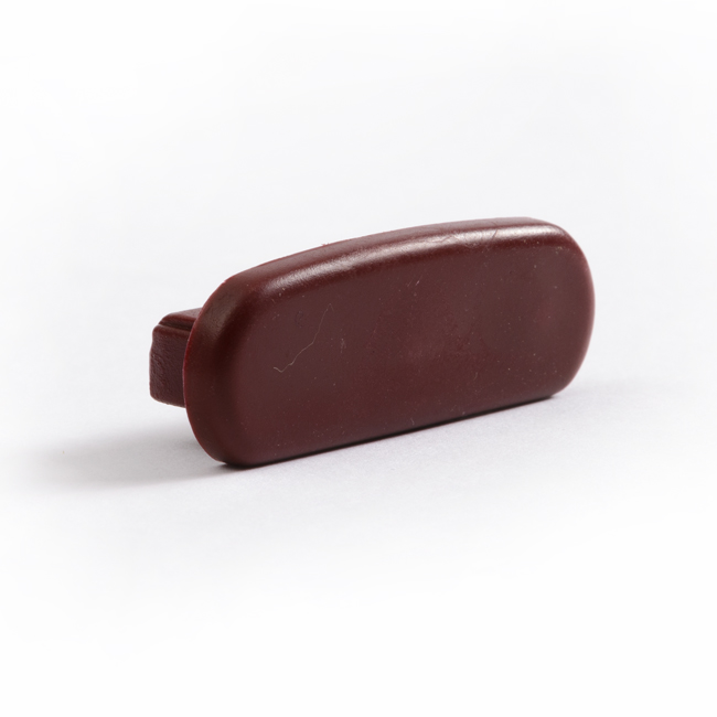 EMBOUT MAIN COURANTE D'ESCALIER PVC ROUGE FONCÉ 40X8 MM