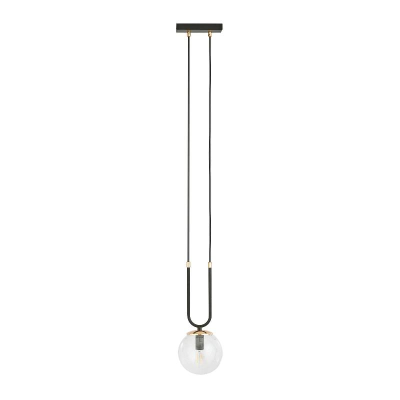 EMIBIG LIGHTING SUSPENSION GLAM, NOIRE/TRANSPARENTE, UNE LAMPE