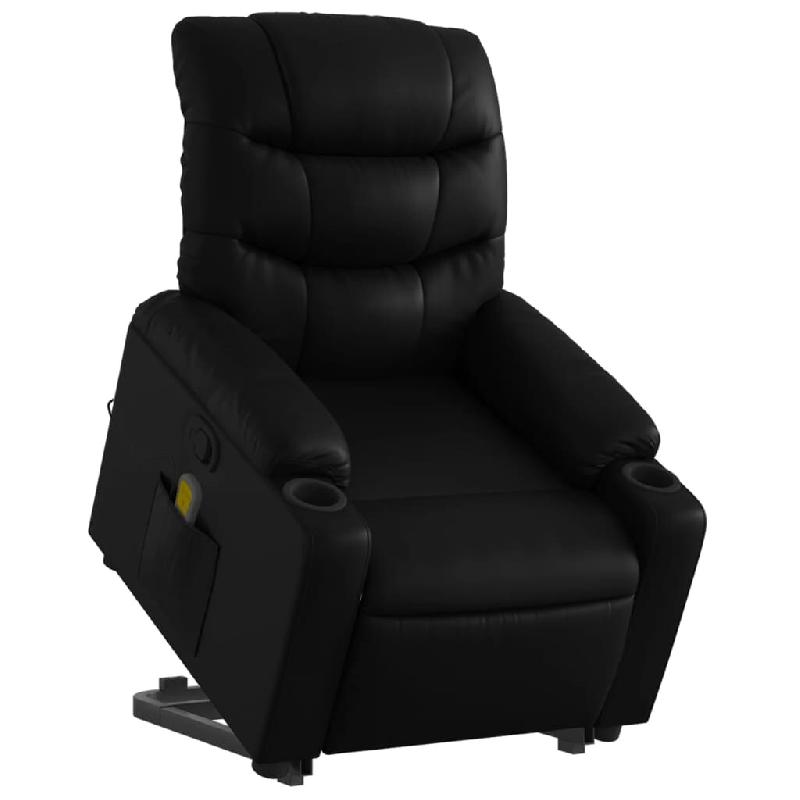 Fauteuil inclinable de massage Noir Similicuir Modèle Arvessiax - 8721012218352_0