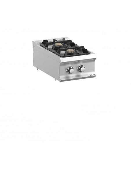 Fourneau MBM 2 feux gaz - Référence FB74TXL - Haute puissance 14 kW - Fabrication robuste en inox_0