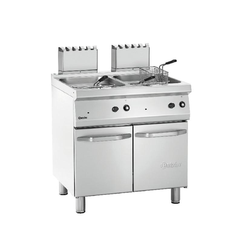 Friteuse GAZ double 3 paniers, sur support fermé, 30 000 W, GAZ_0
