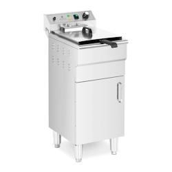 Helloshop26 - Friteuse électrique 13 litres 5 000 watts robinet de vidange zone froide sur armoire professionnelle acier inoxydable 14_0003985 - 3000_0
