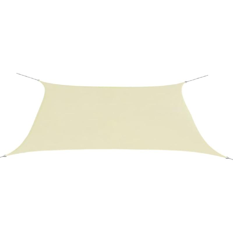Helloshop26 - Voile toile d'ombrage parasol en tissu oxford rectangulaire 2 x 4 m crème 02_0008661 - inox 3000461847760_0