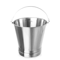 Hendi Seau avec échelle graduée jusqu'à 12 litres en acier inoxydable avec fond renforcé - inox 516706_0