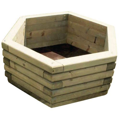 JARDINIÈRE BOIS HEXAGONALE